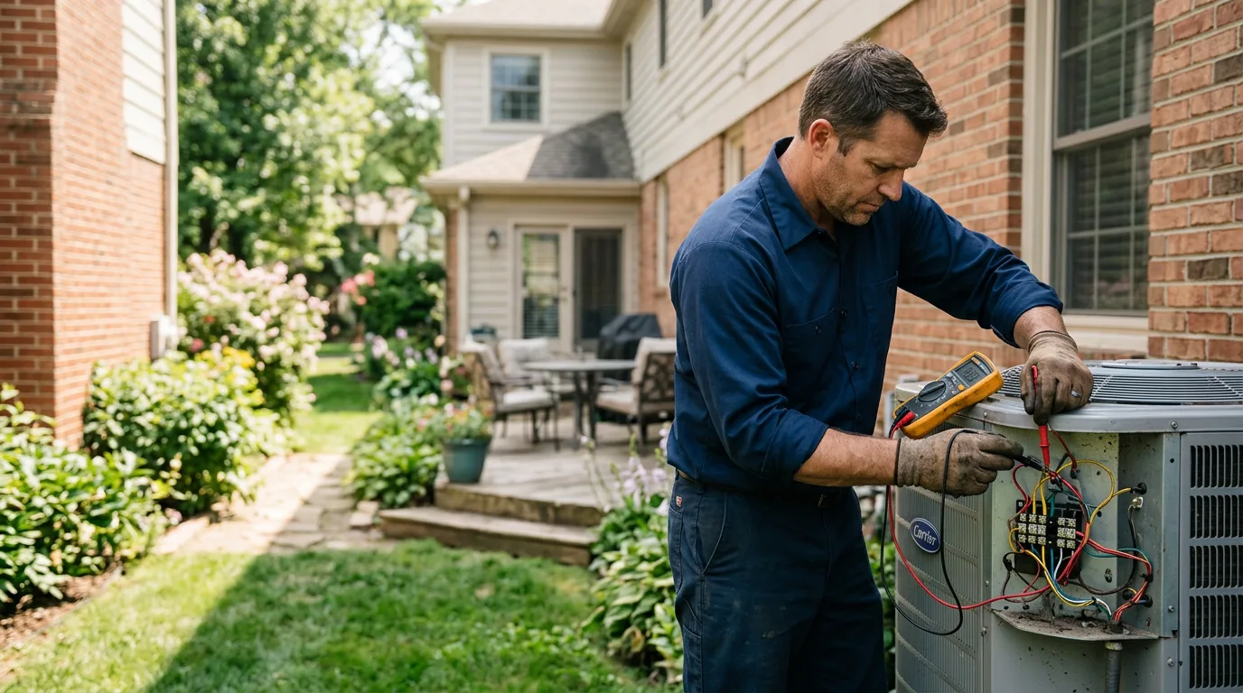 HVAC technician working near Thayer, IA